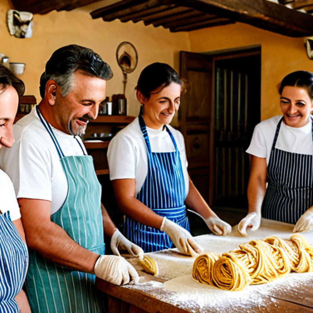 레크리에이션 실습 보고서 작성법 - "A group of Italian adults participating in a pasta-making workshop at a rustic Tuscan agriturismo. ...
