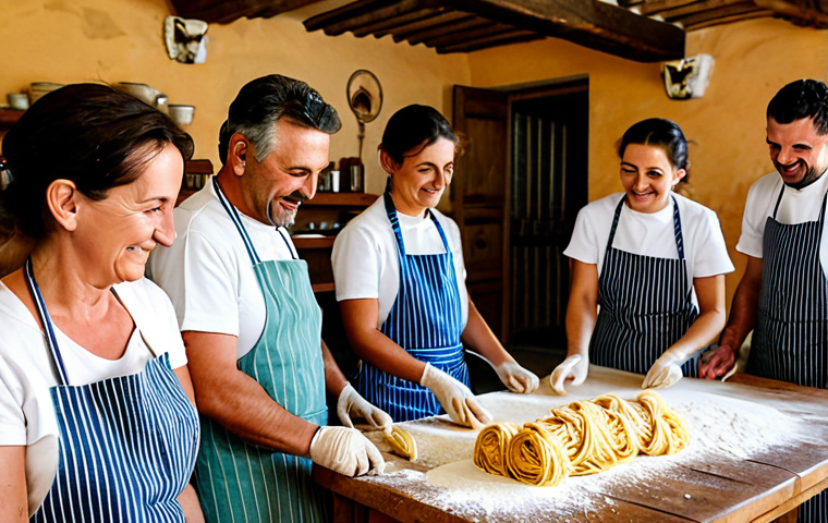 레크리에이션 실습 보고서 작성법 - "A group of Italian adults participating in a pasta-making workshop at a rustic Tuscan agriturismo. ...
