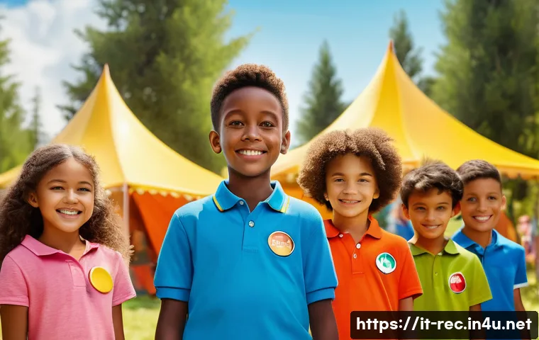 레크리에이션 분야 자격증 종류 - A professional recreational animator leading a diverse group of children in a summer camp setting in...